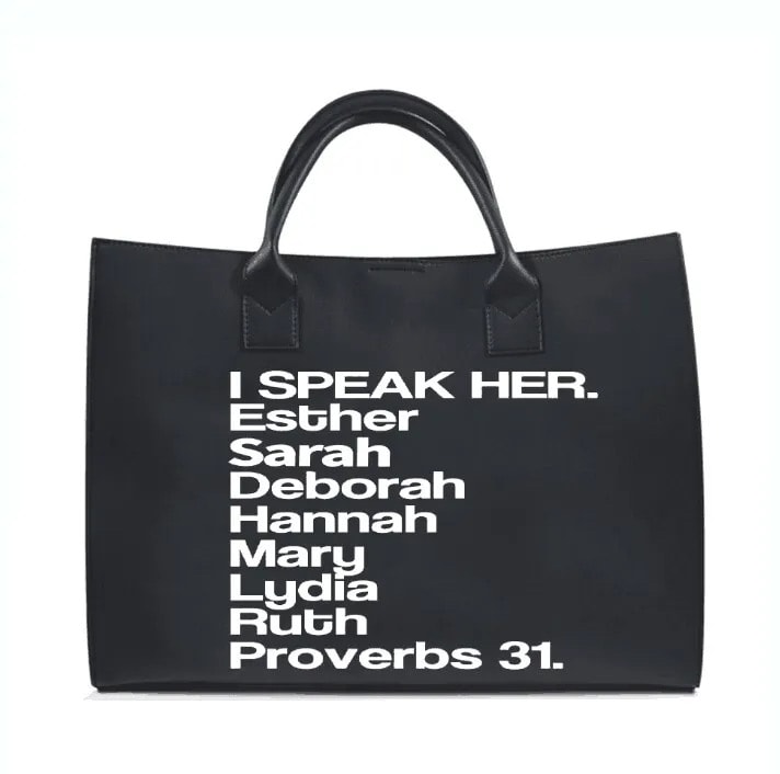 I Speak Her Tote — Midnight Black