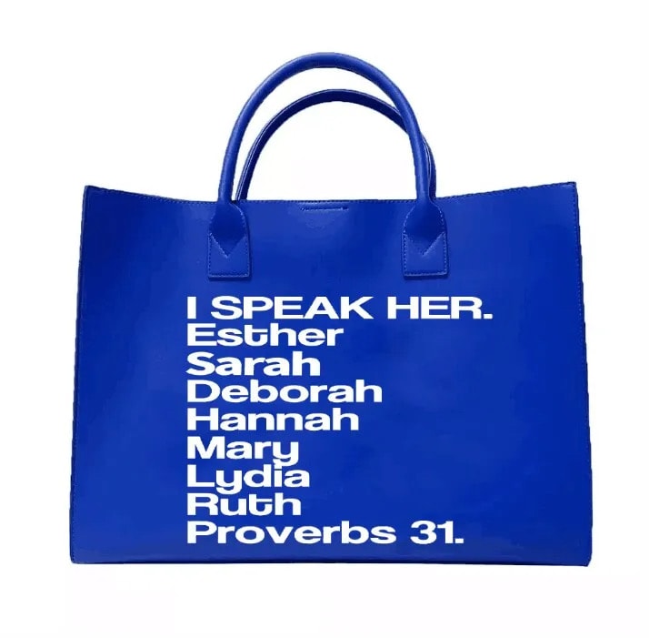 I Speak Her Tote — Blue Blue