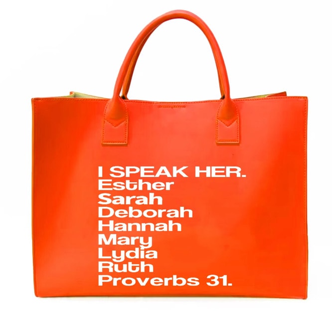 I Speak Her Tote — Burnt Orange