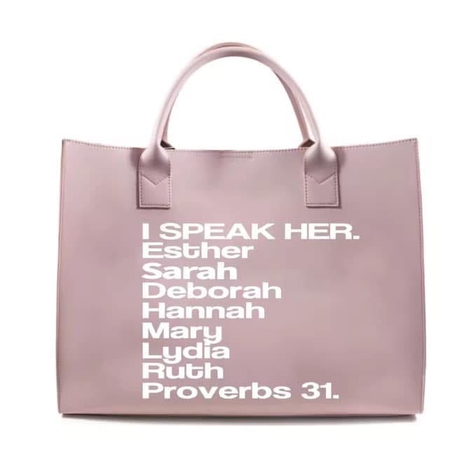 I Speak Her Tote — Pastel