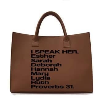 I Speak Her Tote — Brown And Chocolate